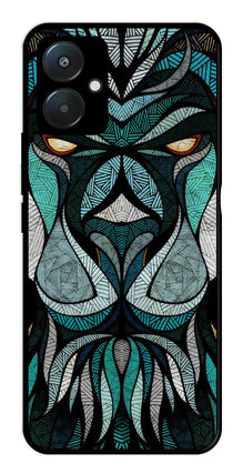 Lion Pattern Metal Mobile Case for Poco C65