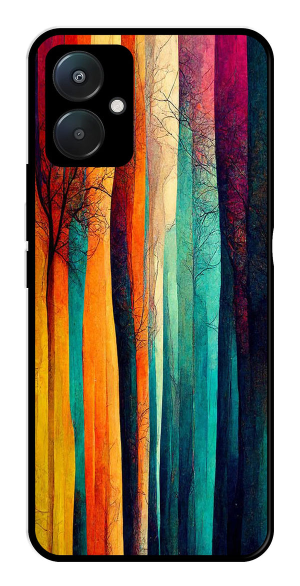 Modern Art Colorful Metal Mobile Case for Poco C65   (Design No -47)