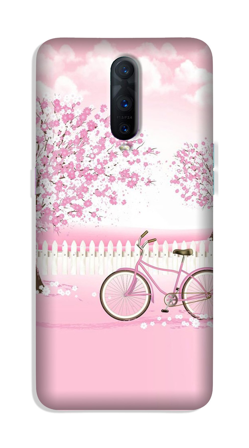 Pink Flowers Cycle Case for Oppo R17 Pro(Design - 102)