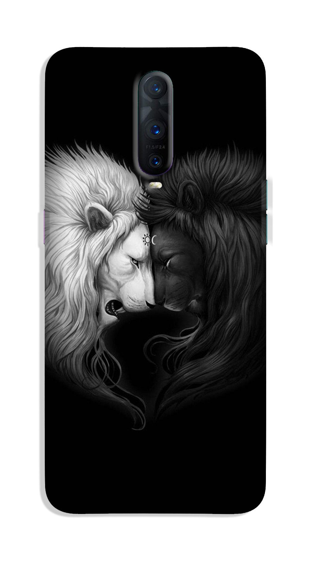 Dark White Lion Case for Oppo R17 Pro  (Design - 140)