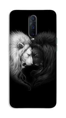Dark White Lion Case for Oppo R17 Pro  (Design - 140)