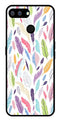 Colorful Feathers Metal Mobile Case for Realme 2   (Design No -06)