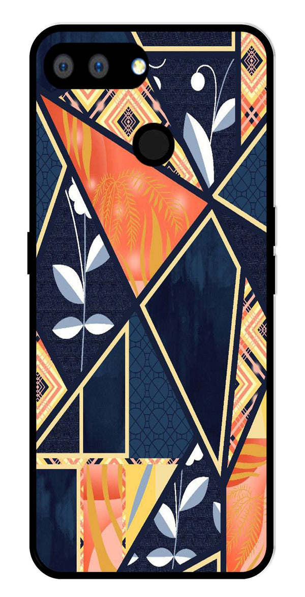 Marble Design Metal Mobile Case for Realme 2   (Design No -07)