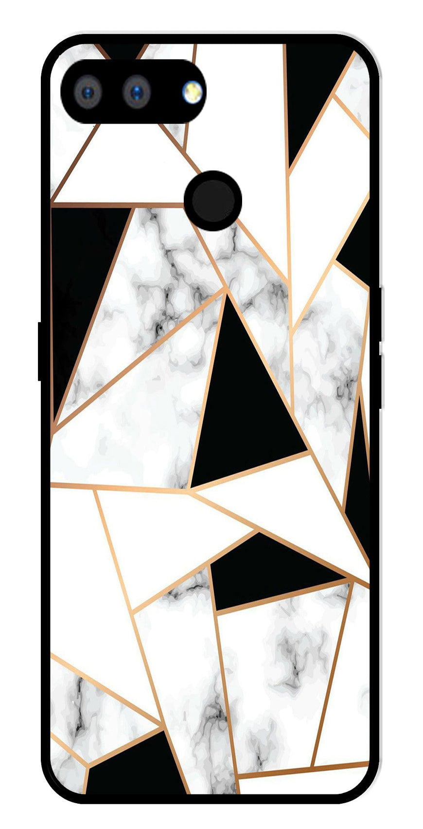 Marble Design2 Metal Mobile Case for Realme 2   (Design No -08)