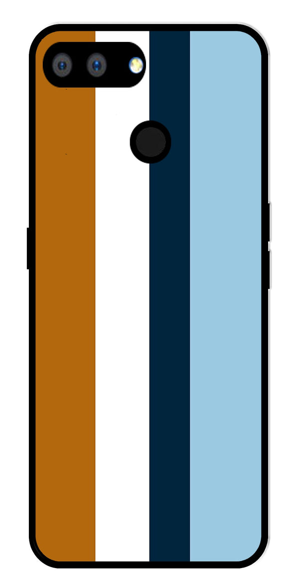 MultiColor Pattern Metal Mobile Case for Realme 2   (Design No -17)