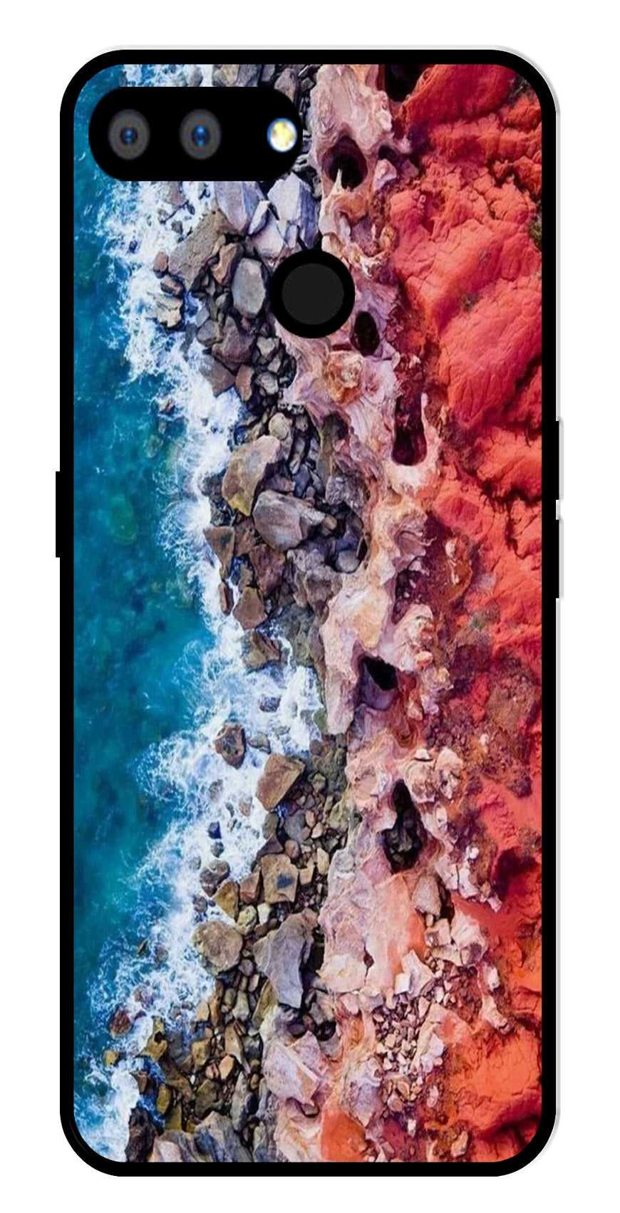 Sea Shore Metal Mobile Case for Realme 2   (Design No -18)