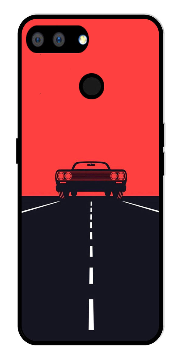 Car Lover Metal Mobile Case for Realme 2   (Design No -21)