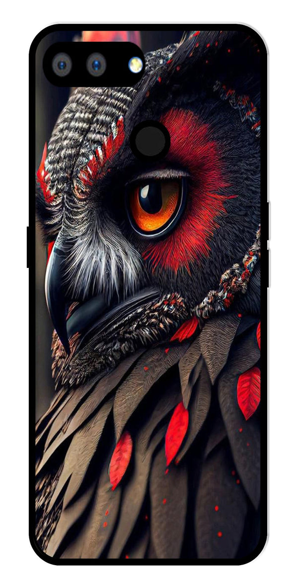 Owl Design Metal Mobile Case for Realme 2   (Design No -26)