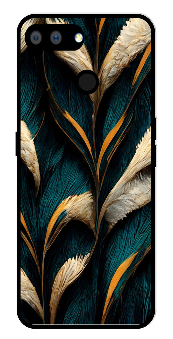 Feathers Metal Mobile Case for Realme 2   (Design No -30)