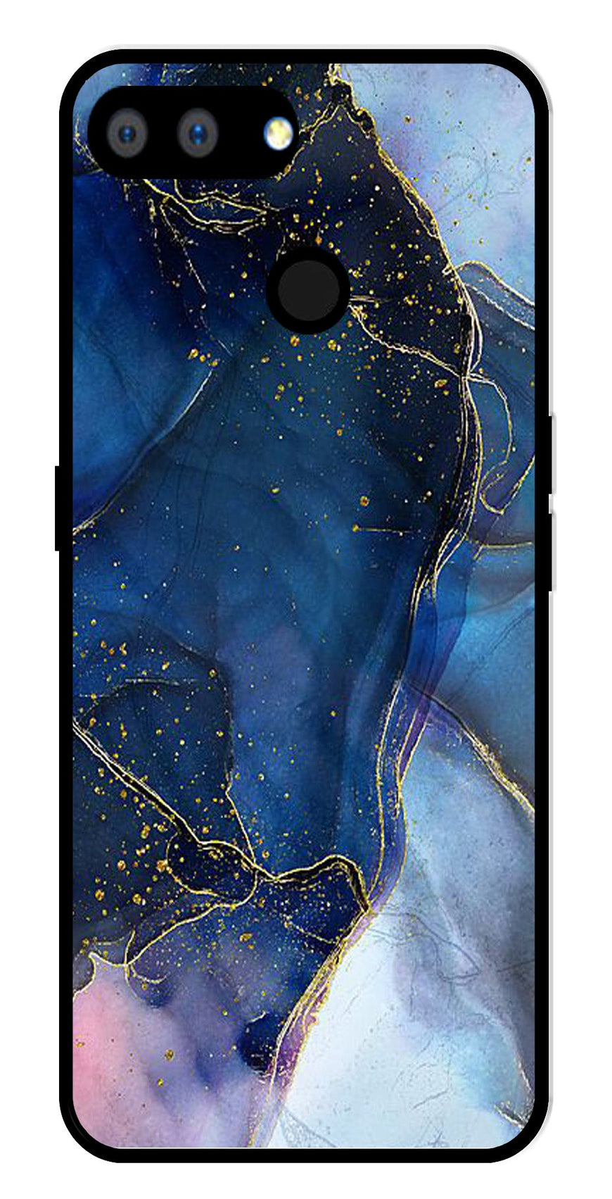 Blue Marble Metal Mobile Case for Realme 2   (Design No -34)
