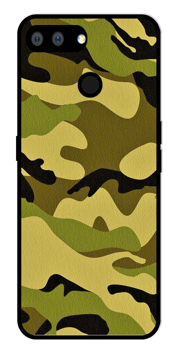 Army Pattern Metal Mobile Case for Realme 2   (Design No -35)