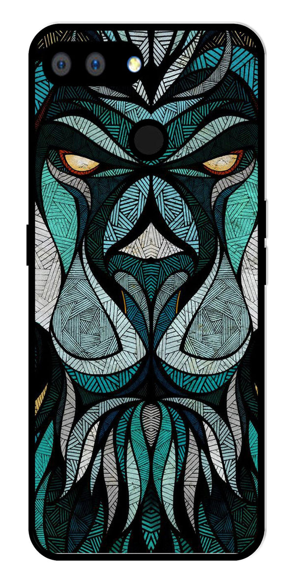 Lion Pattern Metal Mobile Case for Realme 2   (Design No -40)