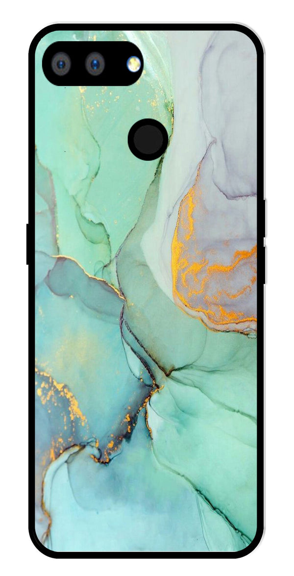 Marble Design Metal Mobile Case for Realme 2   (Design No -46)
