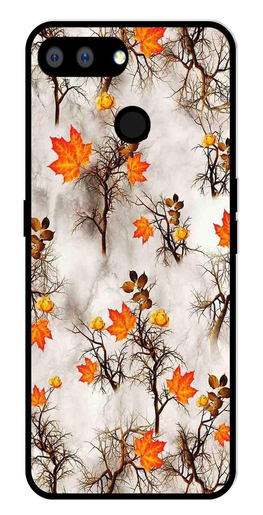 Autumn leaves Metal Mobile Case for Realme 2   (Design No -55)