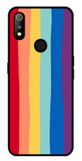 Rainbow MultiColor Metal Mobile Case for Realme 3   (Design No -03)
