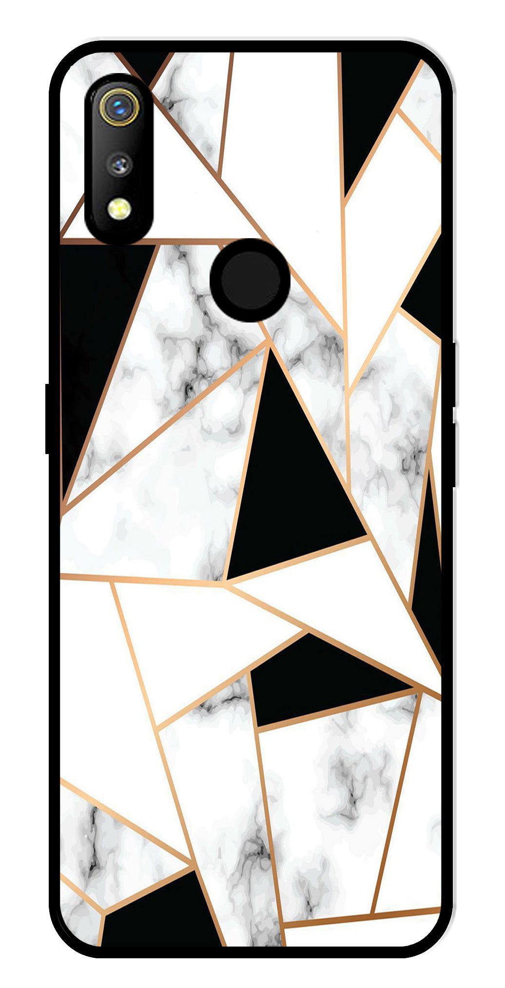 Marble Design2 Metal Mobile Case for Realme 3   (Design No -08)