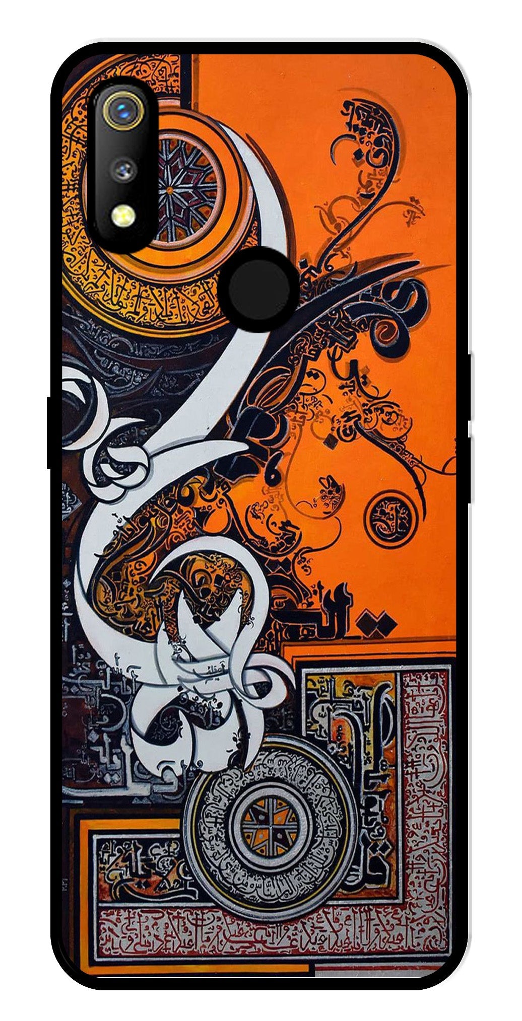 Qalander Art Metal Mobile Case for Realme 3   (Design No -16)
