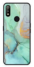 Marble Design Metal Mobile Case for Realme 3   (Design No -46)