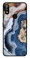 Marble Design Metal Mobile Case for Realme 3   (Design No -53)
