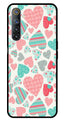 Hearts Pattern Metal Mobile Case for Realme 6   (Design No -22)