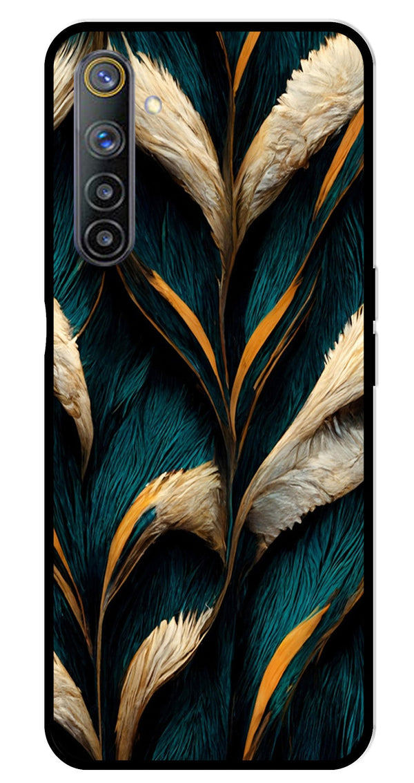 Feathers Metal Mobile Case for Realme 6   (Design No -30)