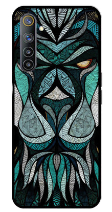 Lion Pattern Metal Mobile Case for Realme 6
