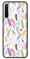 Colorful Feathers Metal Mobile Case for Realme 6 Pro   (Design No -06)