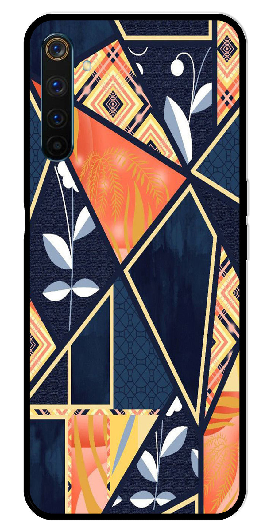 Marble Design Metal Mobile Case for Realme 6 Pro   (Design No -07)