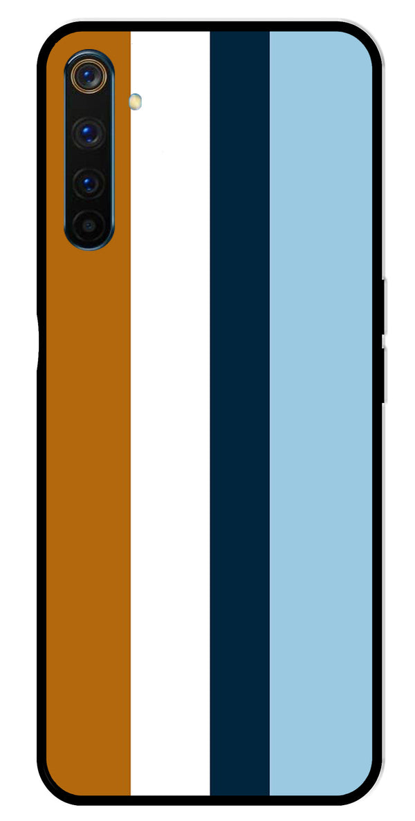 MultiColor Pattern Metal Mobile Case for Realme 6 Pro   (Design No -17)