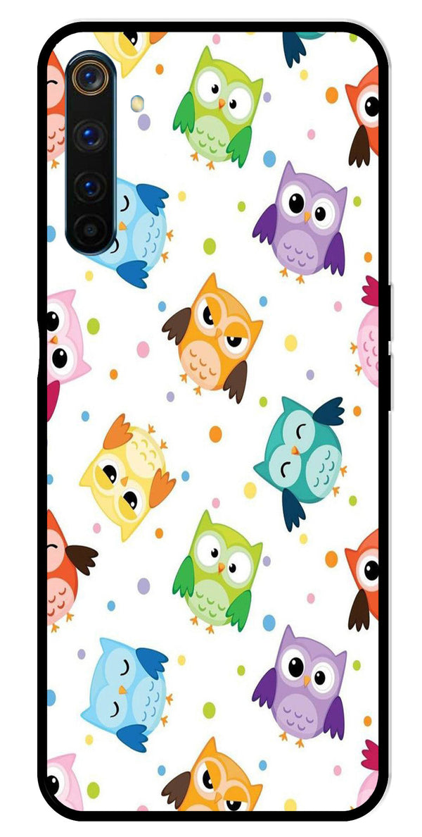 Owls Pattern Metal Mobile Case for Realme 6 Pro   (Design No -20)