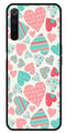 Hearts Pattern Metal Mobile Case for Realme 6 Pro   (Design No -22)