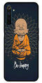 Be Happy Metal Mobile Case for Realme 6 Pro   (Design No -27)