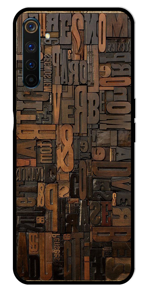 Alphabets Metal Mobile Case for Realme 6 Pro   (Design No -32)