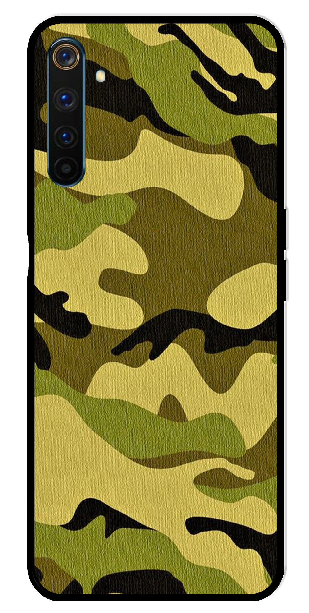 Army Pattern Metal Mobile Case for Realme 6 Pro   (Design No -35)