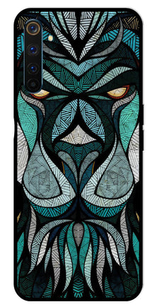 Lion Pattern Metal Mobile Case for Realme 6 Pro