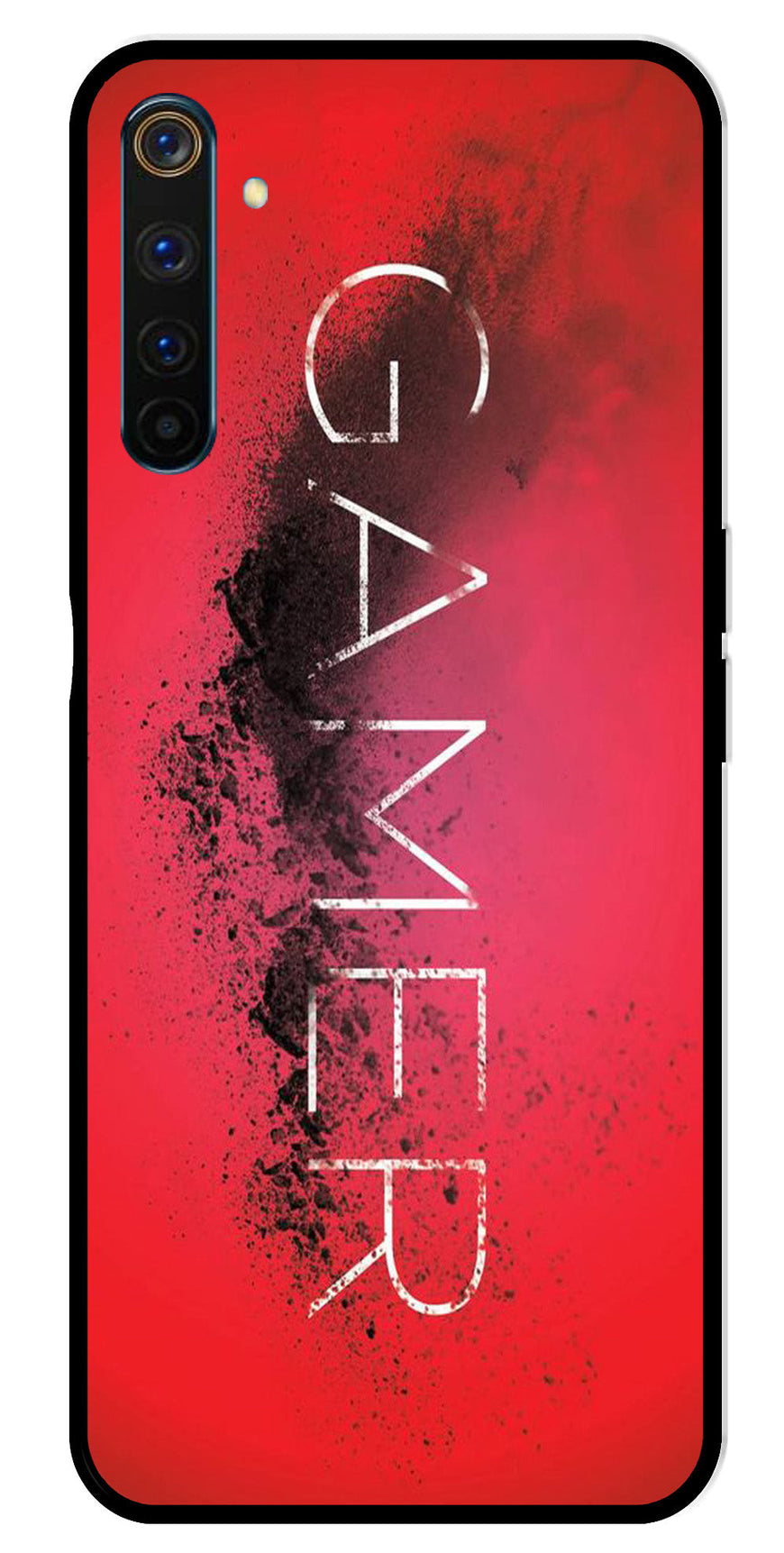 Gamer Pattern Metal Mobile Case for Realme 6 Pro   (Design No -41)