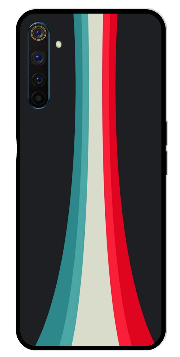Modern Art Colorful Metal Mobile Case for Realme 6 Pro   (Design No -48)