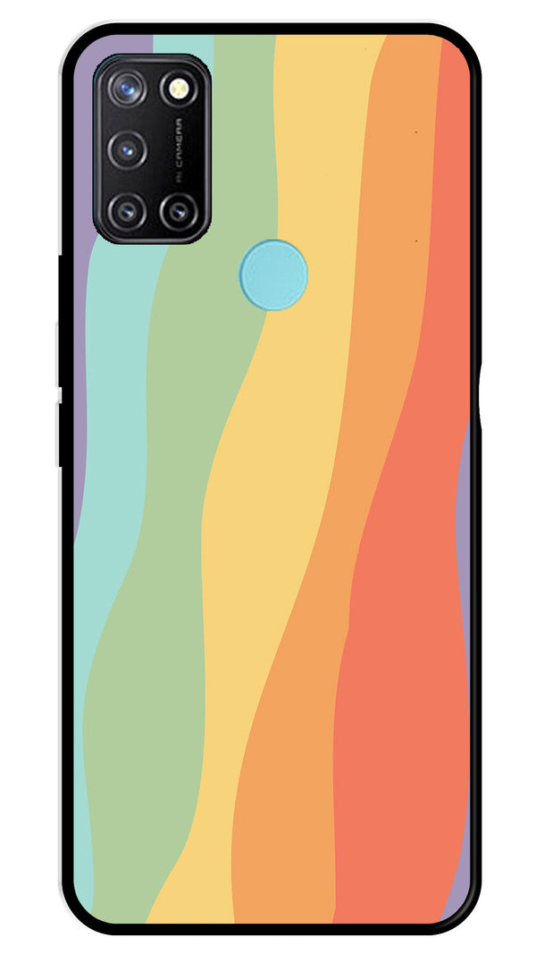 Muted Rainbow Metal Mobile Case for Realme C17   (Design No -02)