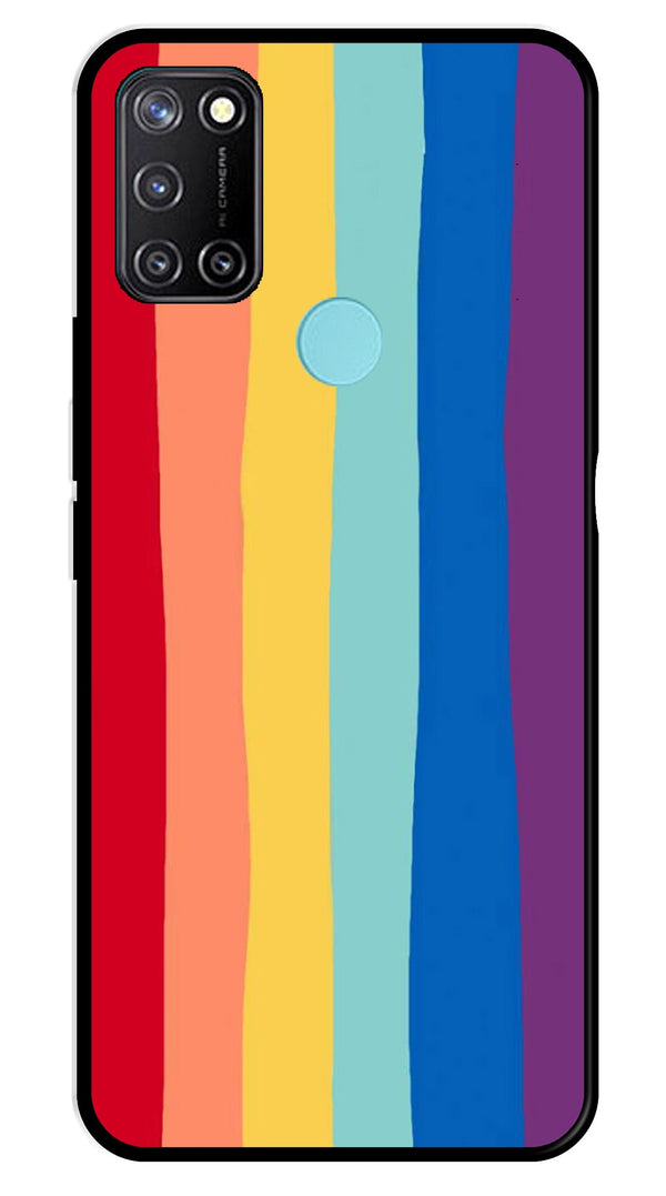 Rainbow MultiColor Metal Mobile Case for Realme C17   (Design No -03)