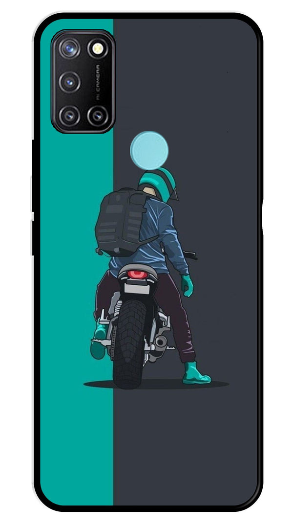 Bike Lover Metal Mobile Case for Realme 7i   (Design No -05)