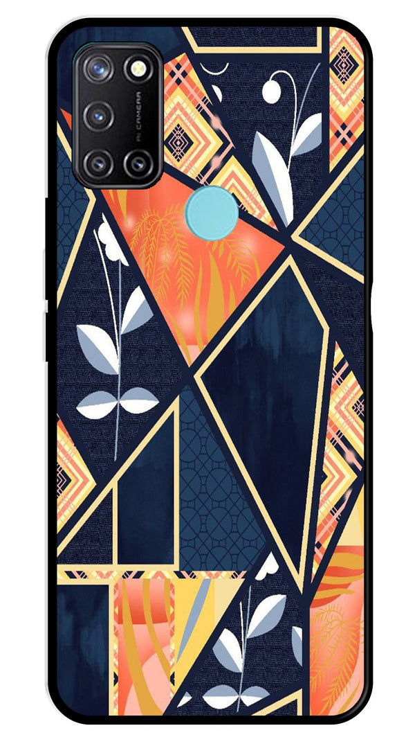Marble Design Metal Mobile Case for Realme 7i   (Design No -07)