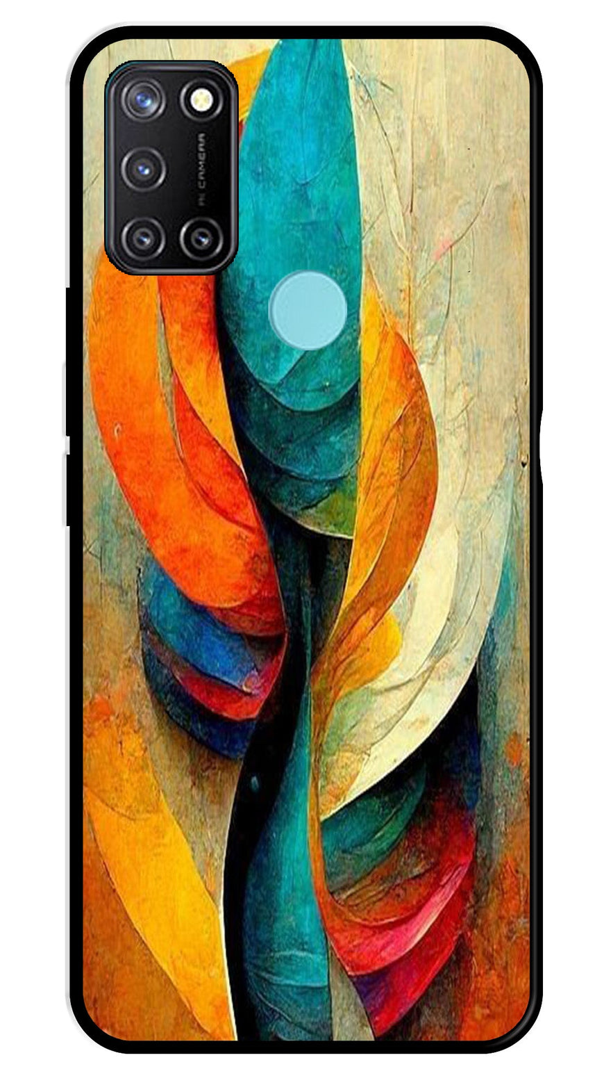 Modern Art Metal Mobile Case for Realme C17   (Design No -11)