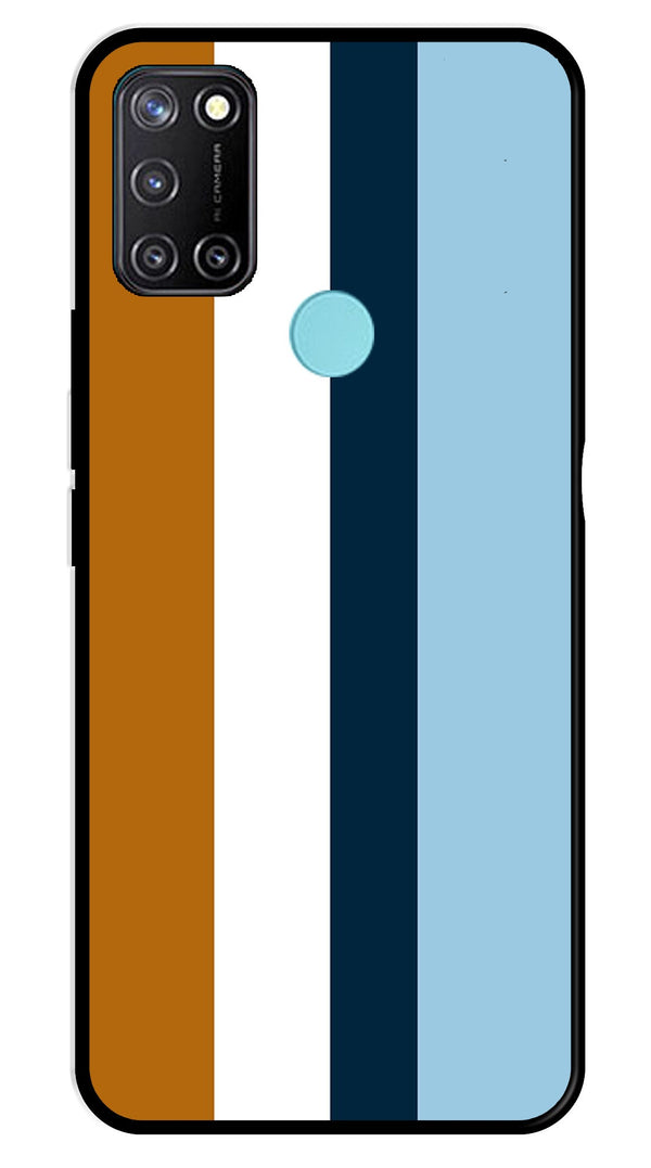 MultiColor Pattern Metal Mobile Case for Realme 7i   (Design No -17)