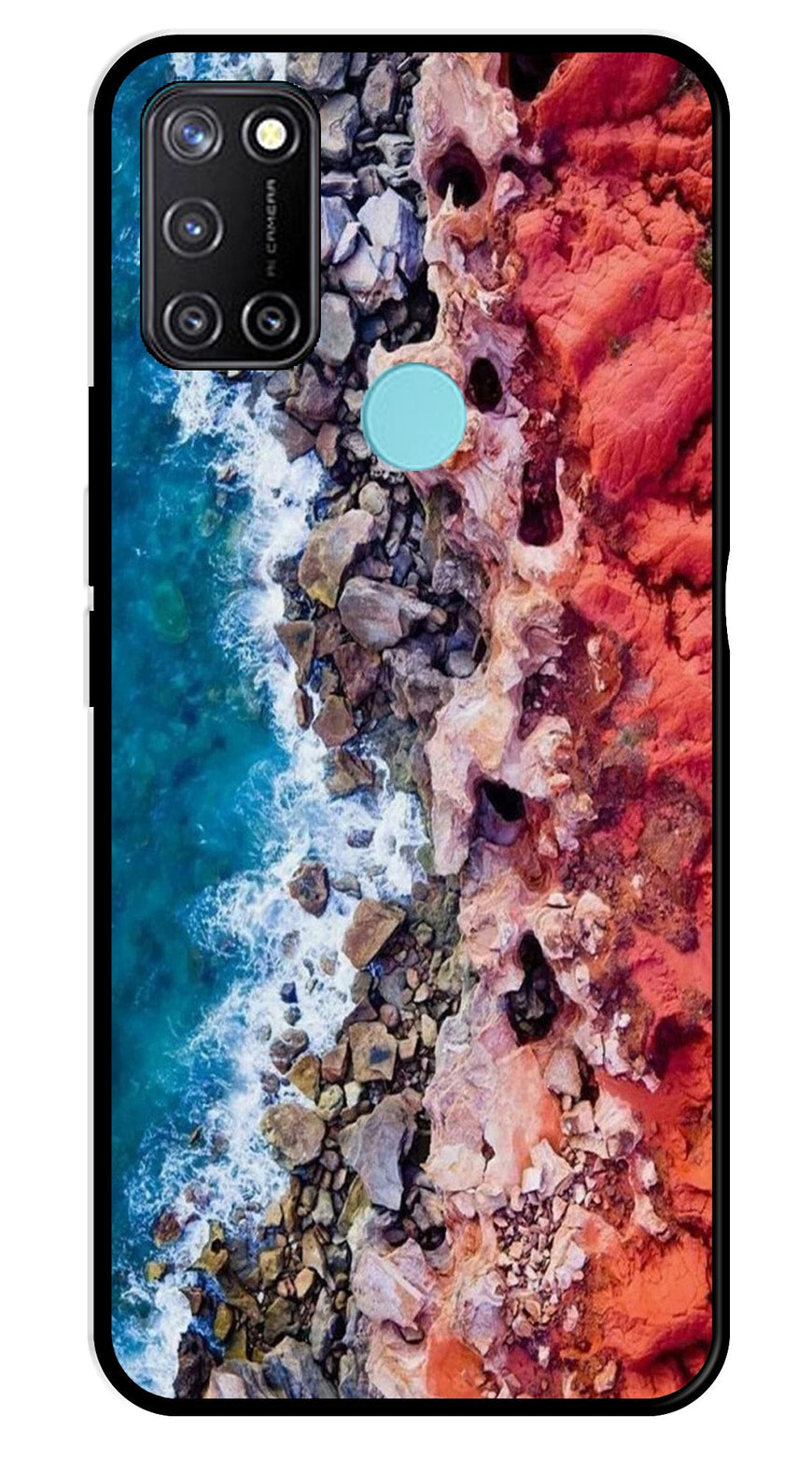 Sea Shore Metal Mobile Case for Realme C17   (Design No -18)