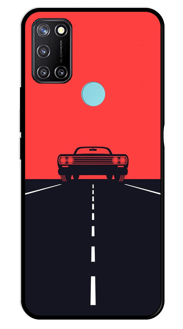 Car Lover Metal Mobile Case for Realme 7i   (Design No -21)