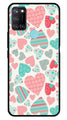 Hearts Pattern Metal Mobile Case for Realme 7i   (Design No -22)