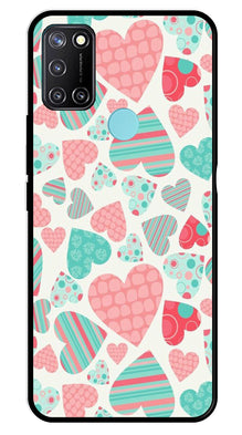Hearts Pattern Metal Mobile Case for Realme 7i