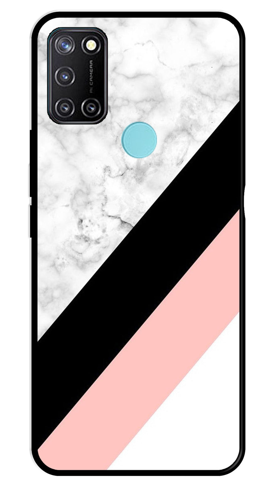 Marble Design Metal Mobile Case for Realme 7i   (Design No -24)