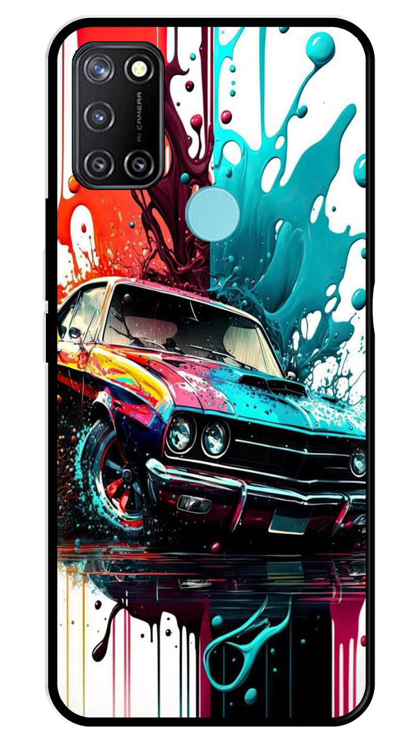 Vintage Car Metal Mobile Case for Realme C17   (Design No -29)