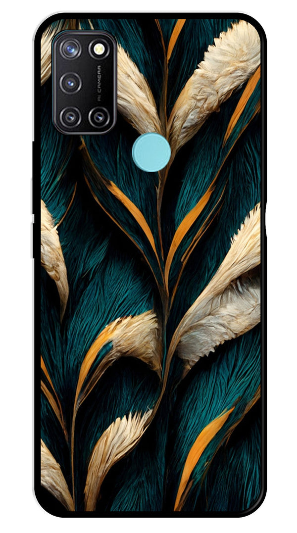 Feathers Metal Mobile Case for Realme C17   (Design No -30)